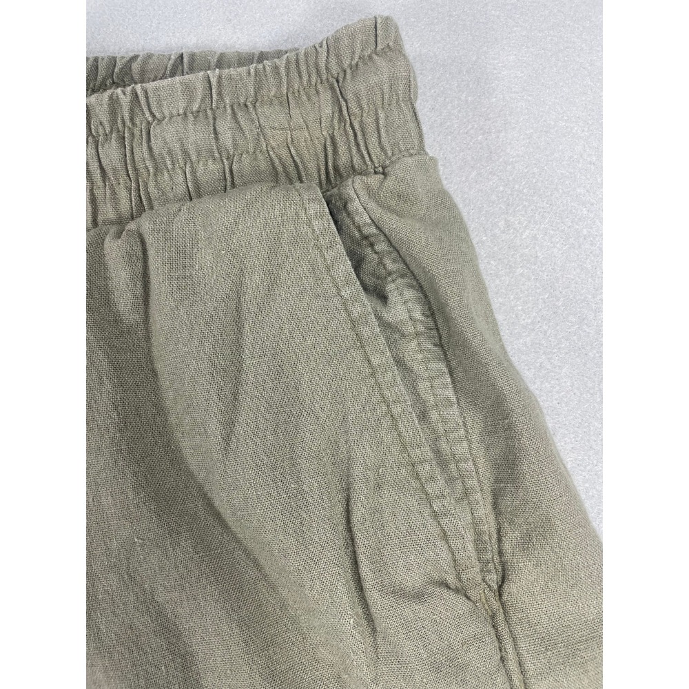 Gap Women's Olive‎ Green Linen Blend Pull On Drawstring Shorts Size S 508575 - Picture 11 of 11